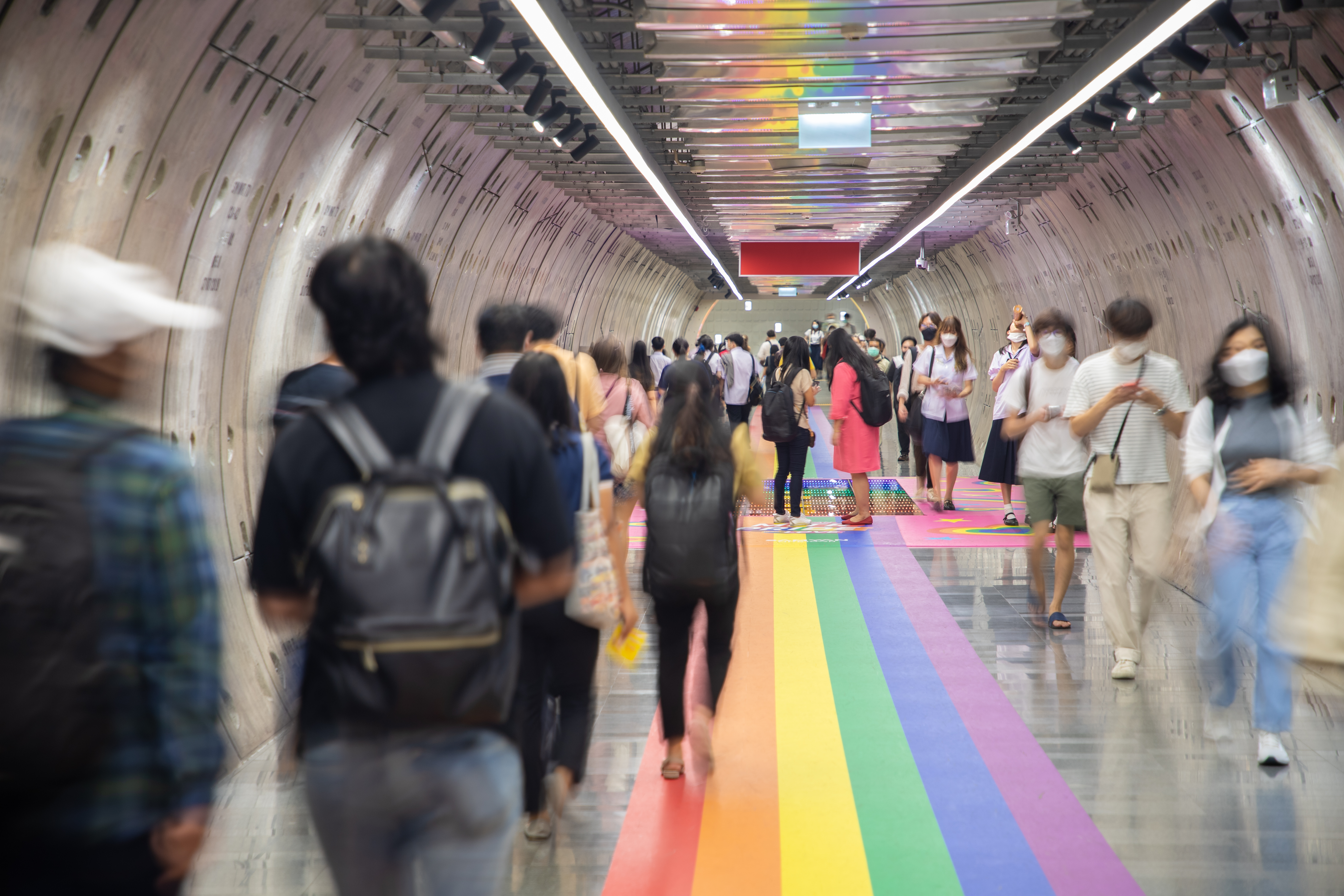 Samyan Mitrtown installed a rainbow path as a celebration of diversity and equality