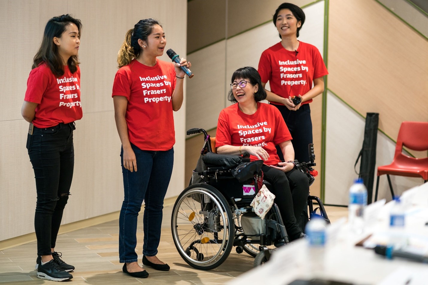 Group sharing at Frasers Property’s inaugural Inclusive Spaces, a key community investment initiative aimed at building more inclusive communities via a design conversation around real estate spaces that allow for better physical, functional and social inclusion.