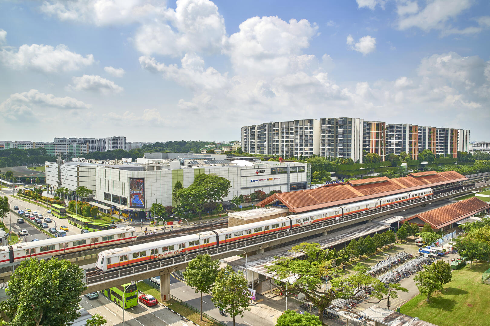 Exterior of Northpoint City, a mall located in the North region of Singapore