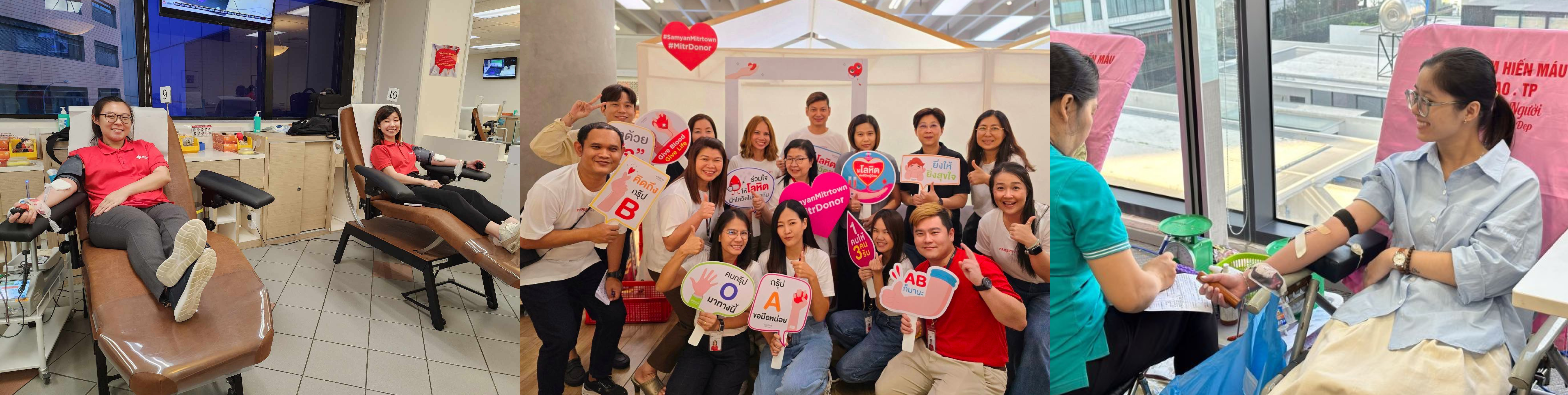 Frasers Property’s employees taking part in blood donation drives, helping to boost local blood supplies and alleviate concerns over blood shortages in the community.