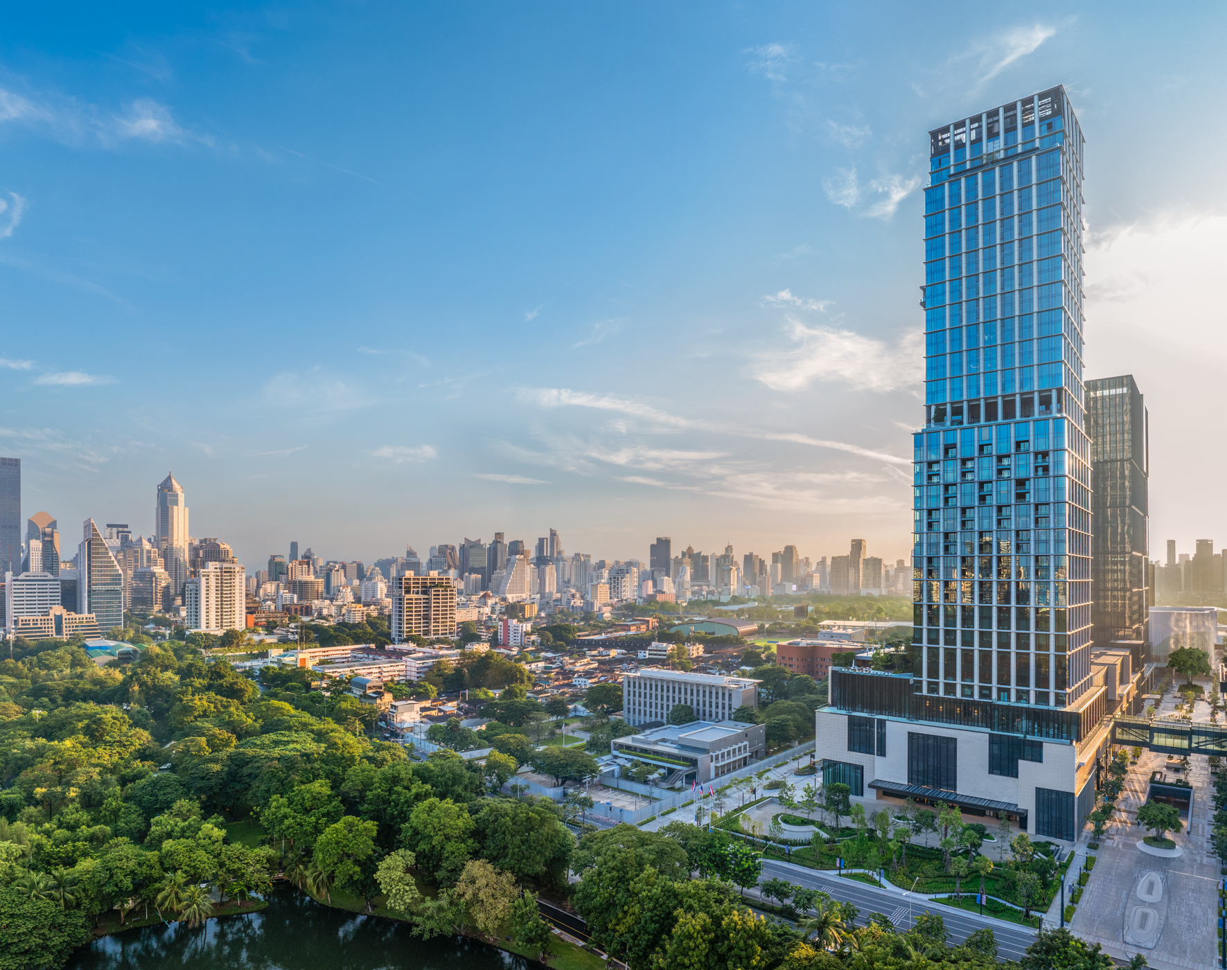 The Ritz-Carlton at One Bangkok, with a verdant view that reflects our sustainability efforts.