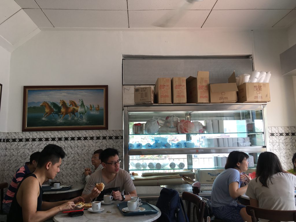 Known for its rustic charm, the Chin Mee Chin Confectionary is like a step into the Singapore of old, with its old wooden chairs and marble tables.