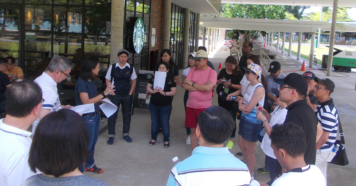 Volunteers were briefed on what to do, and how to dispose of the items they would be collecting