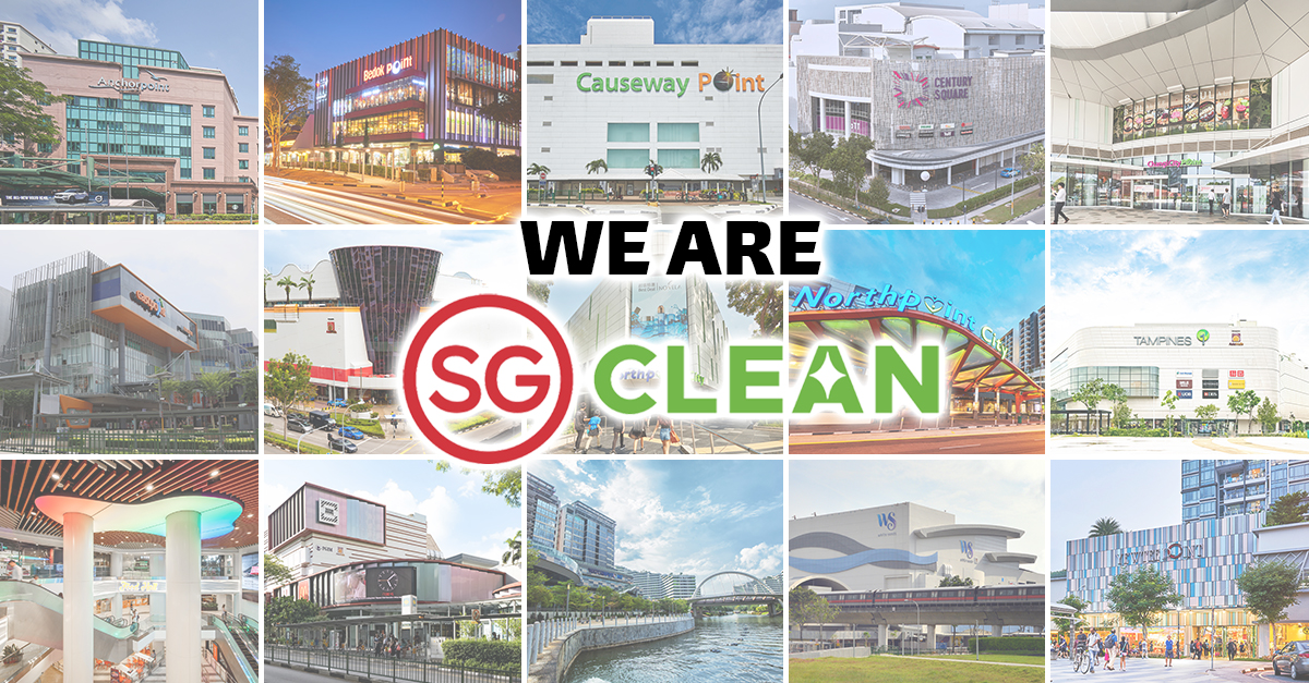 14 malls under Frasers Property Retail have received the SG Clean quality mark on 21 August 2020.