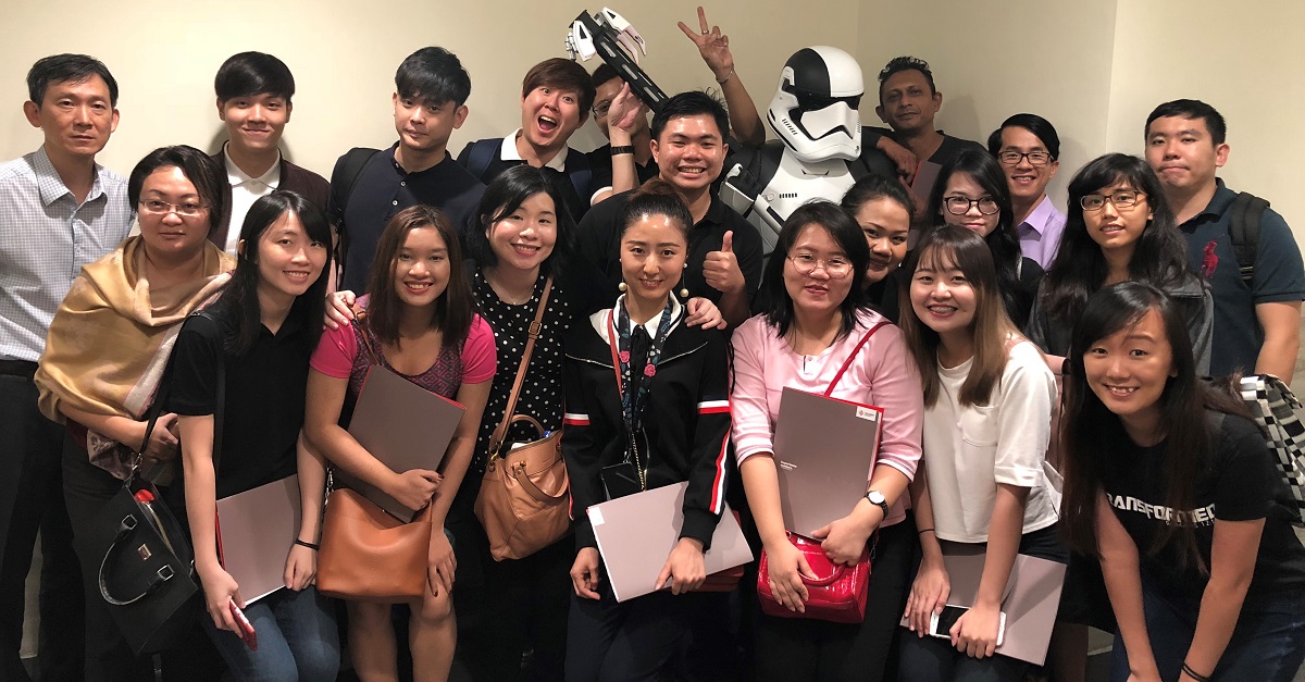 Liu Sha joined in the fun at the Frasers Property staff orientation with her newfound friends.   