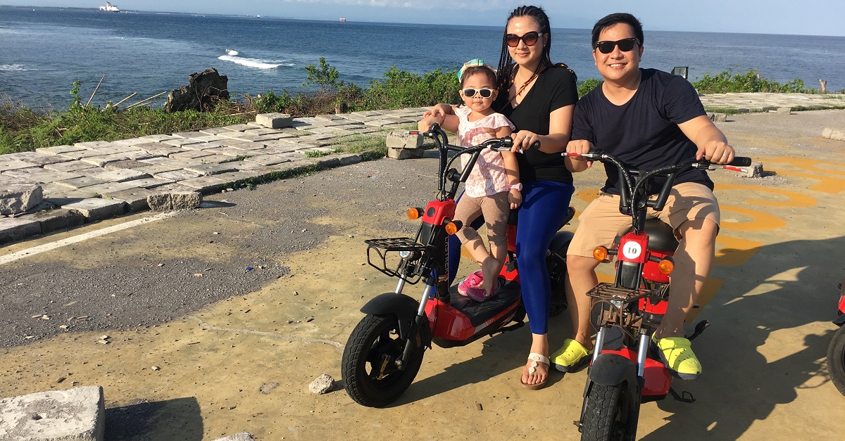 Franz and his family on holiday at Bali, Indonesia