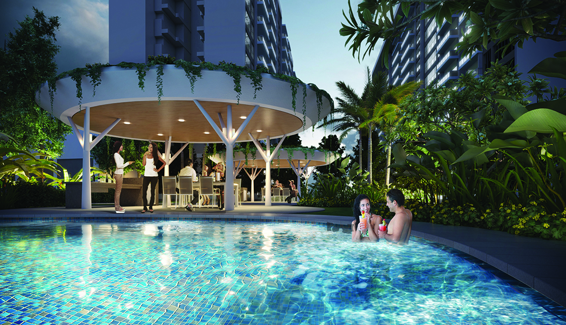 Hosting feasts and pool parties become much easier with facilities like the Friends Spa and Gourmet Pavilion. (Artist Impression)