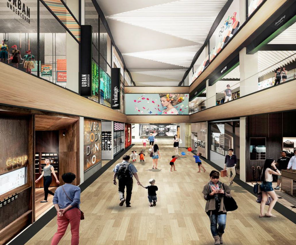 Artist impression of the soon to be revamped Northpoint Shopping Centre linkway.