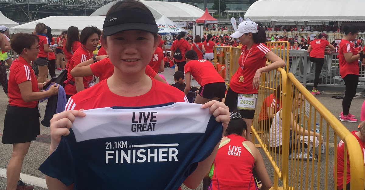 Chiu Shan challenges herself to actively participate in running events.