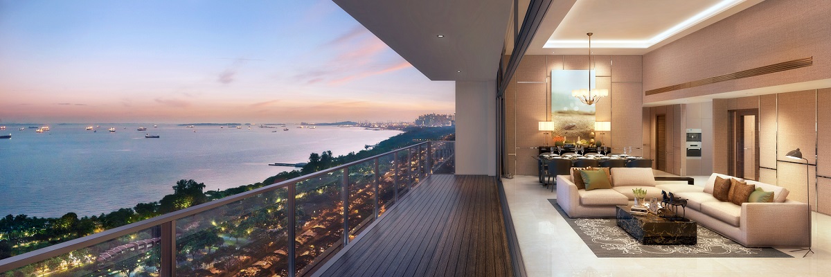  An artist’s impression of the view from one of the units at Seaside Residences.