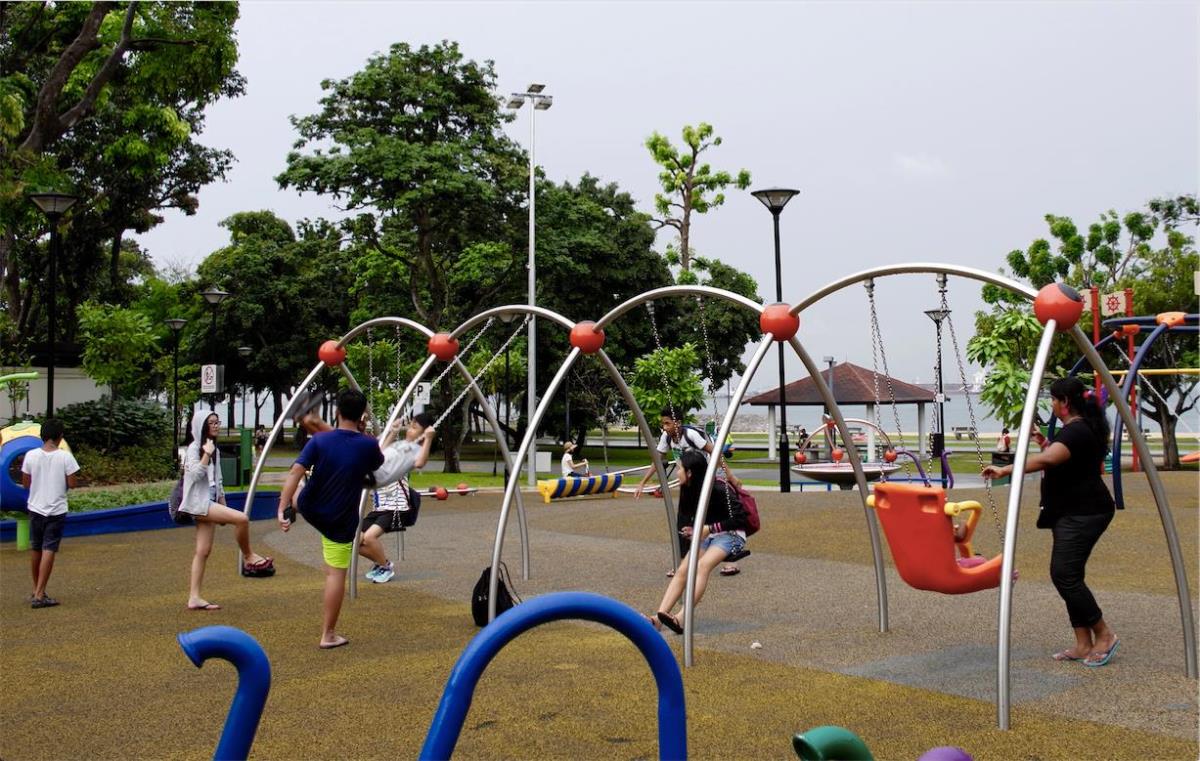  Completed in 2016, the Marine Cove playground is jam packed with families on the weekends.