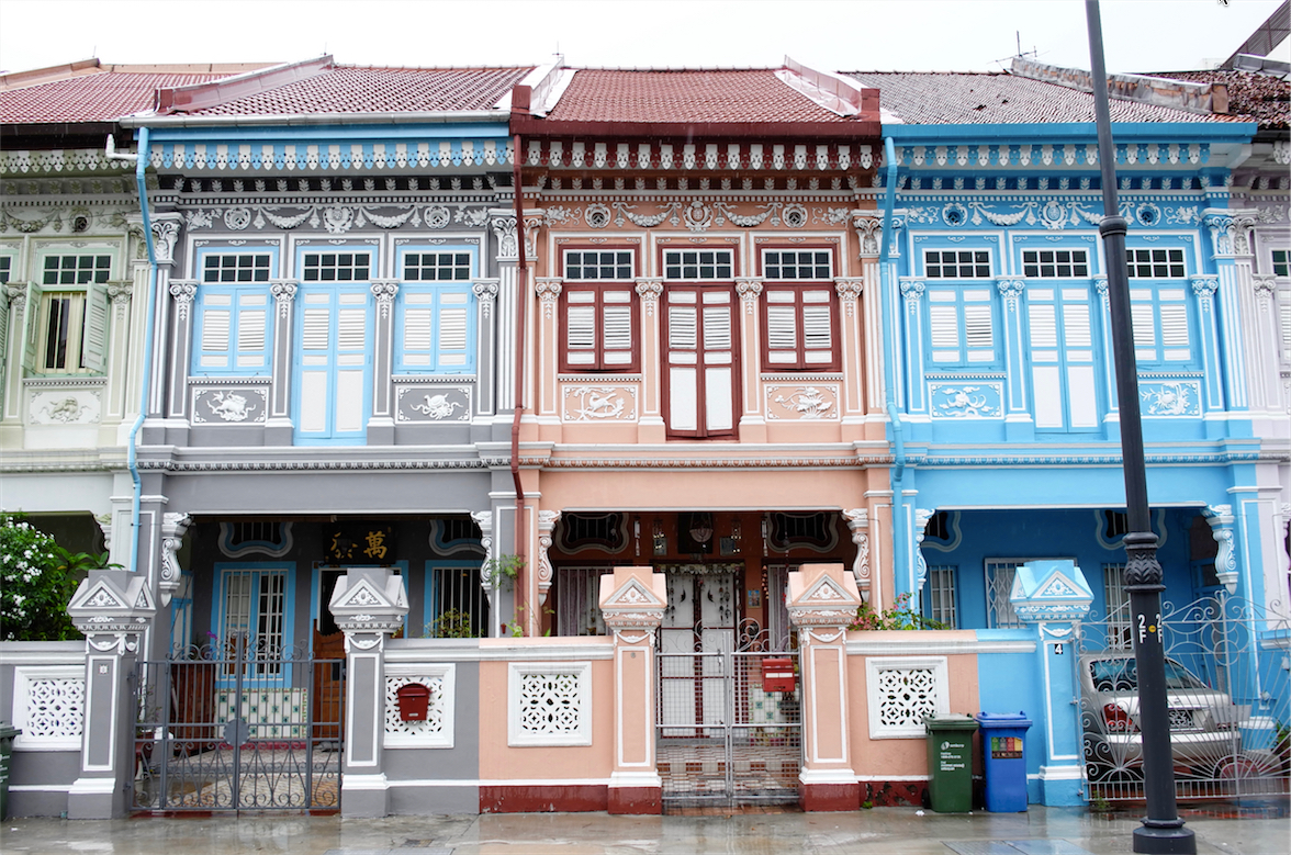  This row of Peranakan houses, built in 1927, is characterised by the prominent ceramic tiles with floral and geometrical designs.