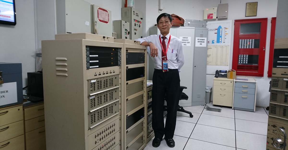 Philip Ng in the fire command centre, his main reporting area