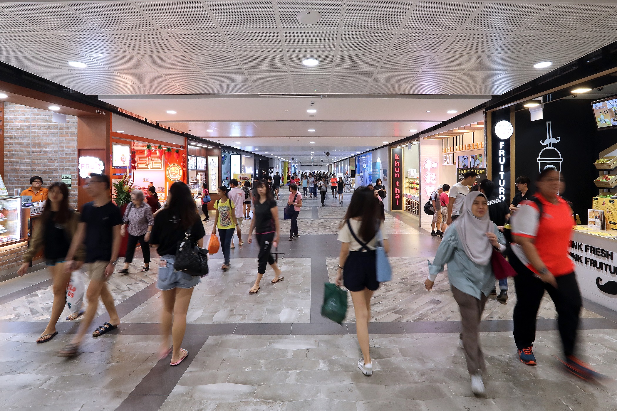   Underground retail link leading to Yishun MRT Station