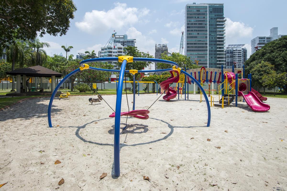 Katong Park also has a playground with a sand pit.