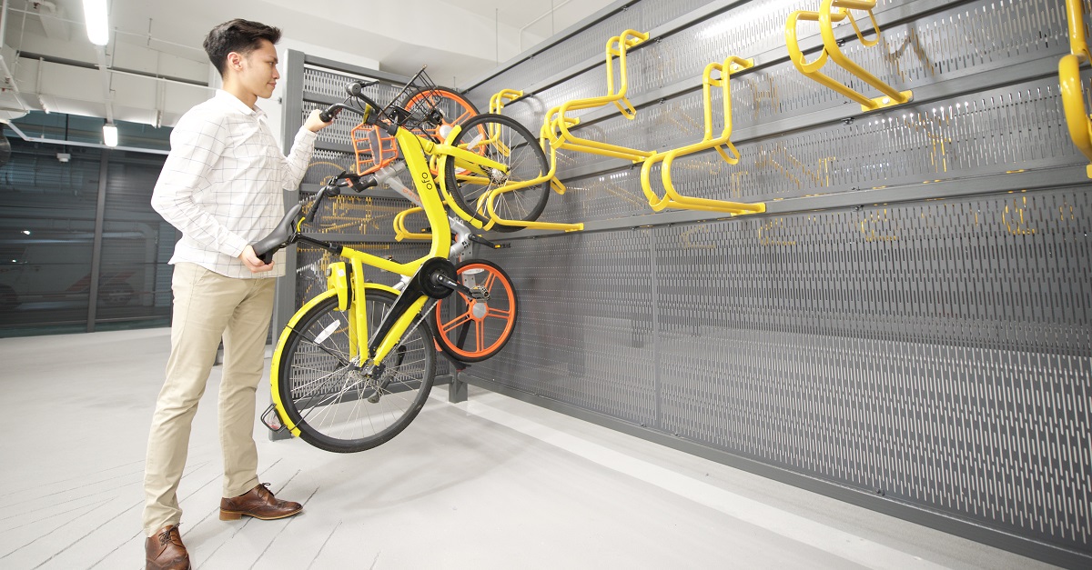 Tenants can mount their bicycle in a designated and secure space   
