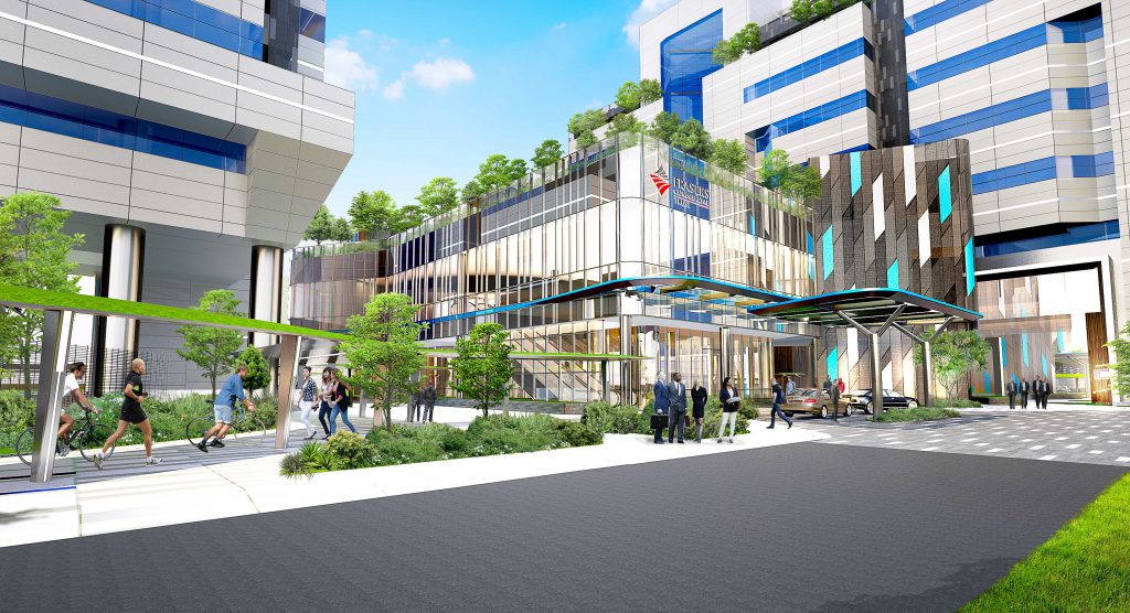 Artist’s Impression. Alexandra Technopark’s Asset Enhancement Initiative, expected to be completed by mid-2018, will transform into an even more attractive business location with a refreshed and contemporary look, lush green environment, greater connectivity and integration, and a generous offering of wellness, lifestyle and social amenities.