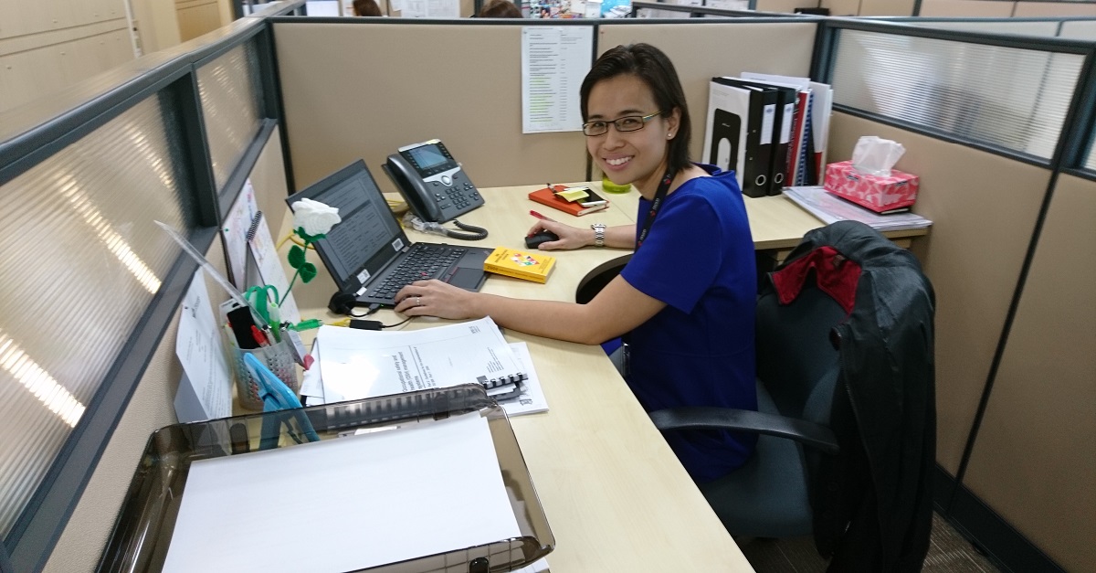 On days when she is not out for inspections, Ritav, is in the office checking her emails and preparing and updating reports.