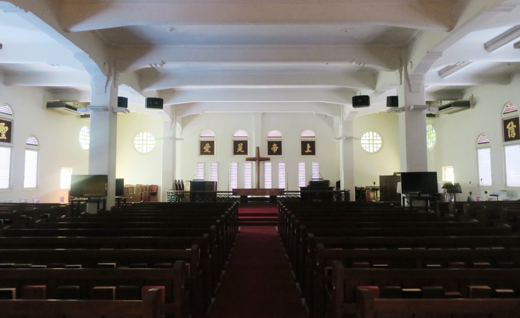 Telok Ayer Chinese Methodist Church Sanctuary.