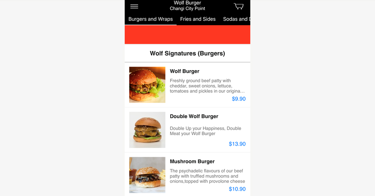 The Wolf Express mobile app allows customers to pre-order their meals