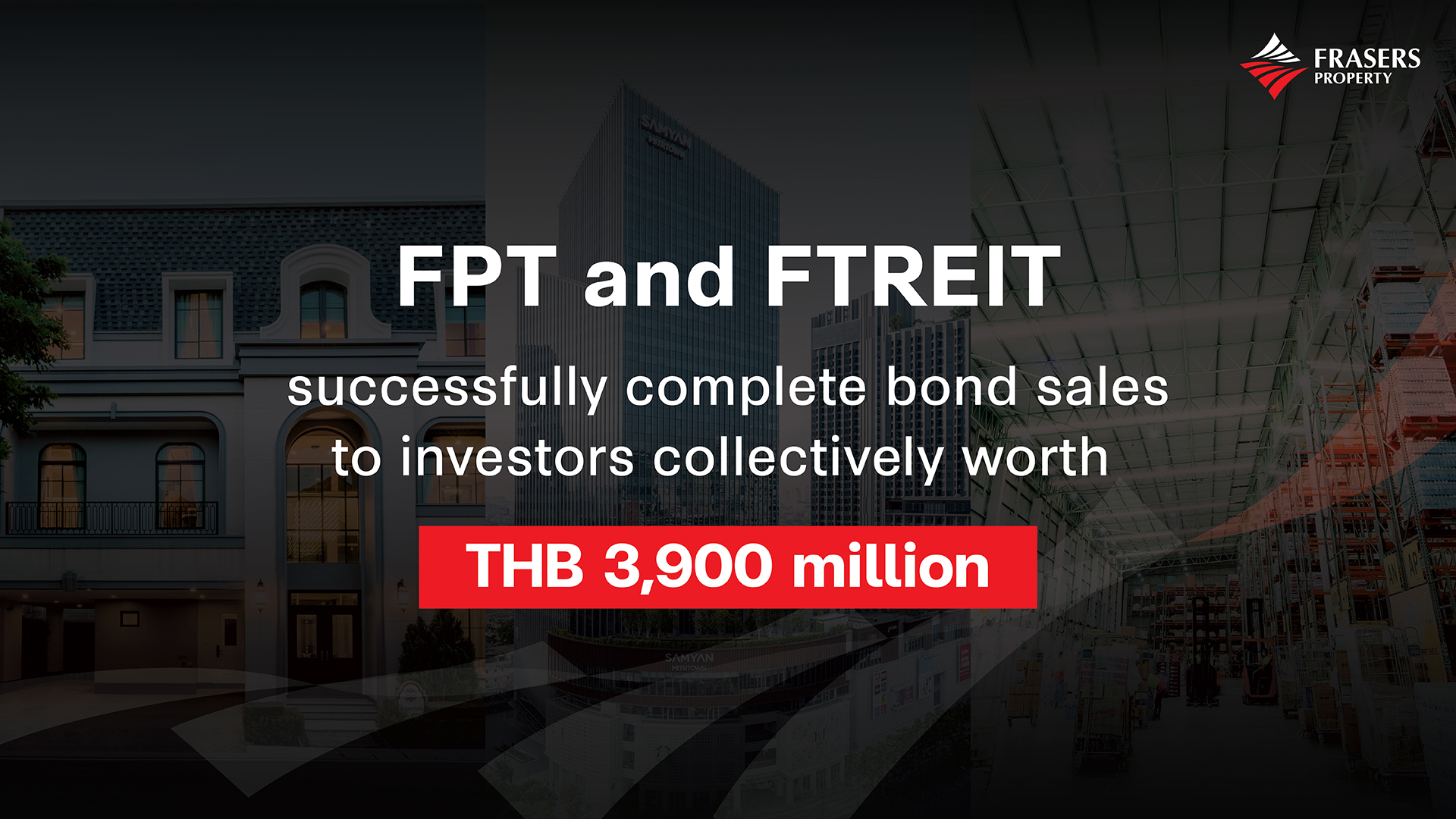 FPT and FTREIT successfully complete bond sales to investors collectively worth THB 3,900 million 