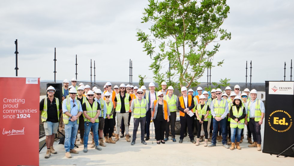 Ed Square Apartment Building Topped Off