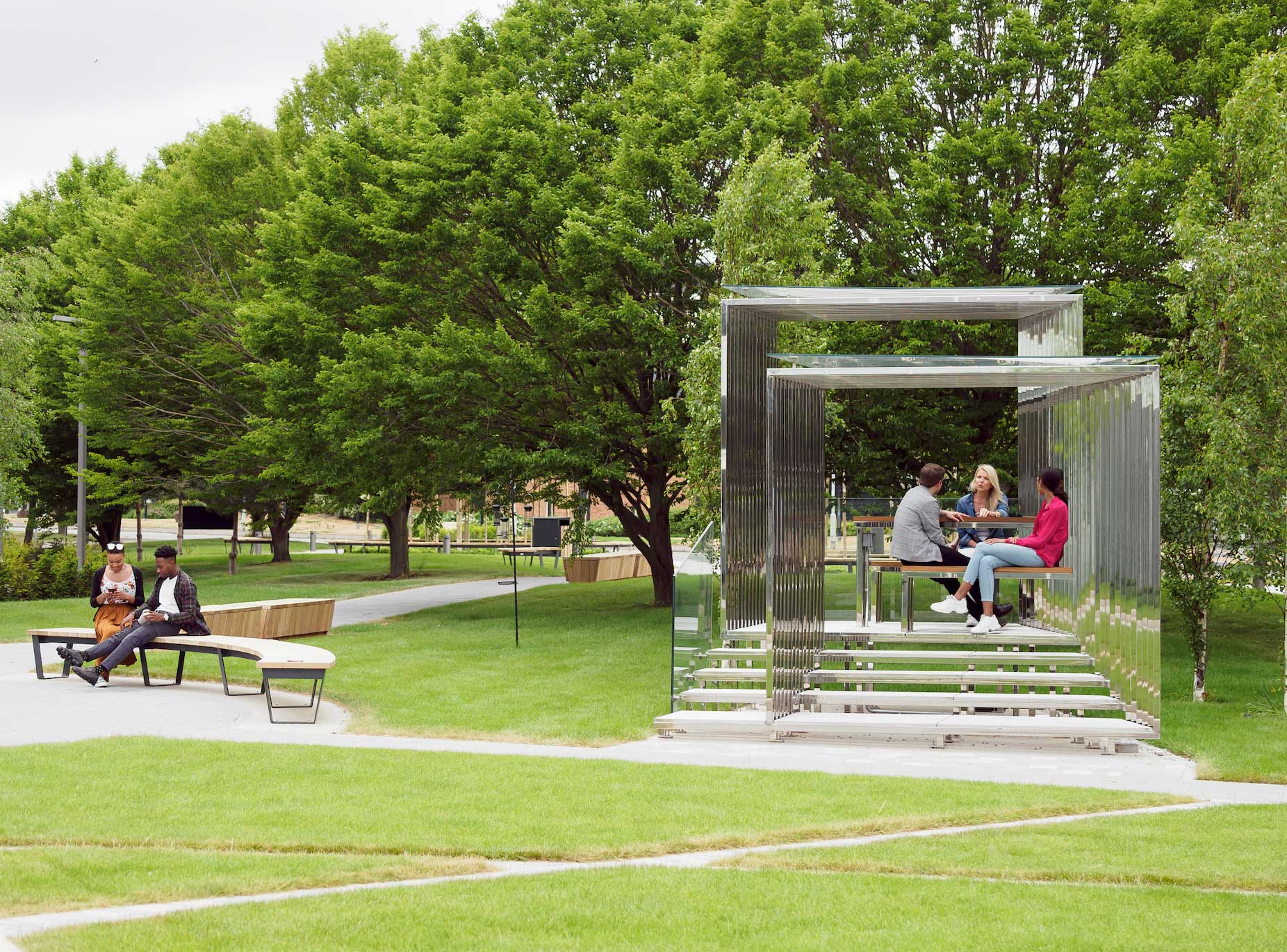 people sitting outdoor